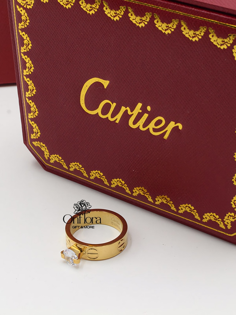 خاتم كارتير سوليتر عريض طبق الأصل درجه أولى