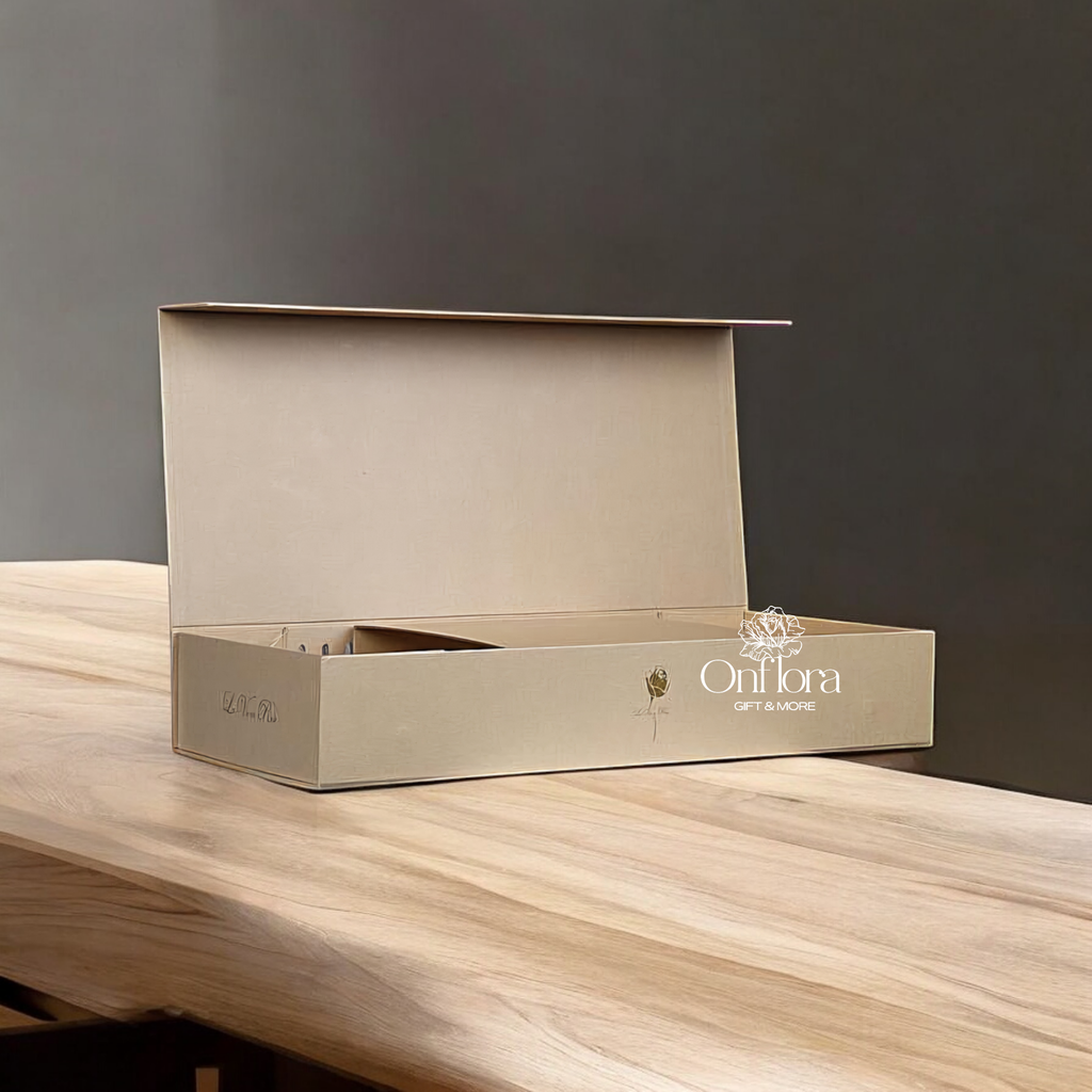 [6] علبة ورد كرتونية فاخرة بغطاء