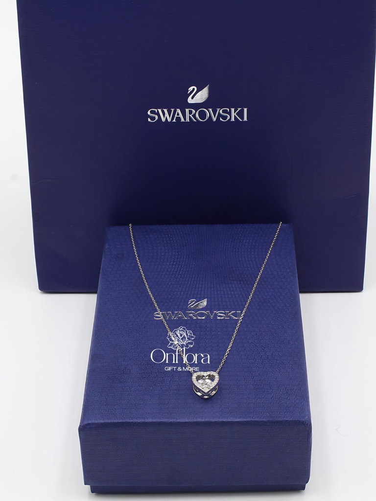سلسال سواروفسكي هارت قلب فضي طبق الأصل درجه أولى (بدون ملحقات, بدون تنسيق)