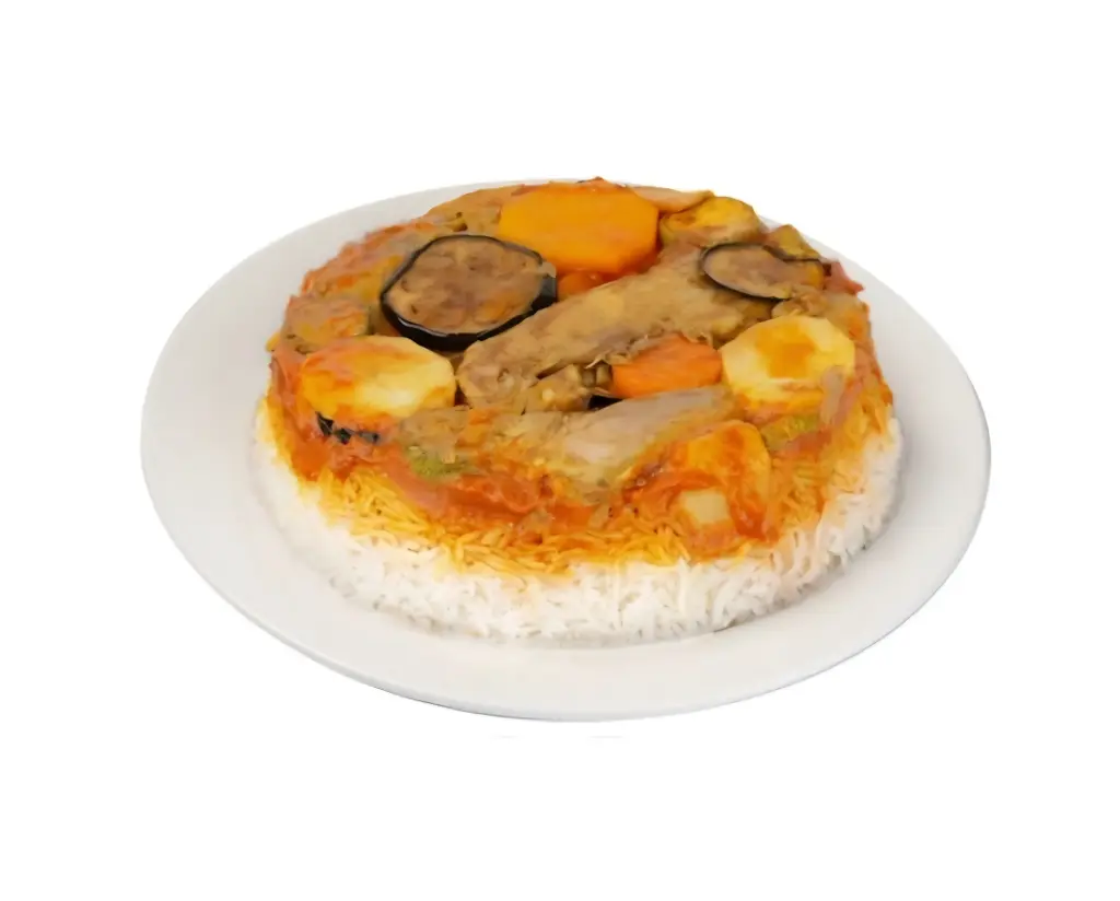 وجبة مقلوبة لحم