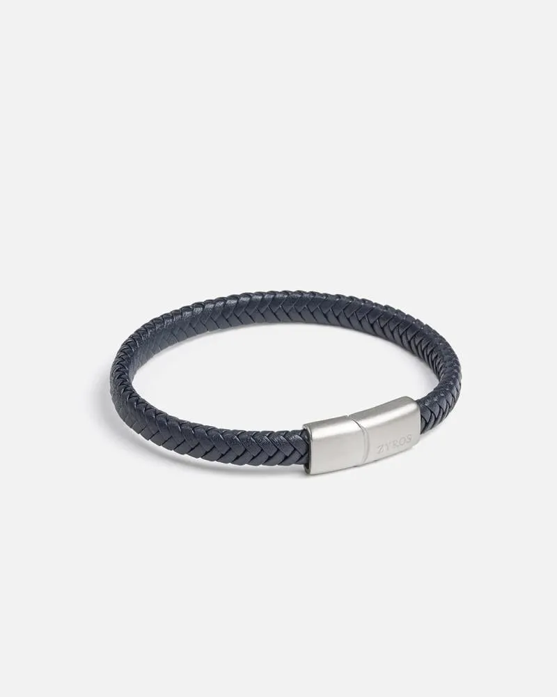 توفير اسوارة رجالية من الجلد المجدول بلون أزرق من زايروس خلال ساعه أو ربما أقل مناسب جداً لتقديمة كهديه