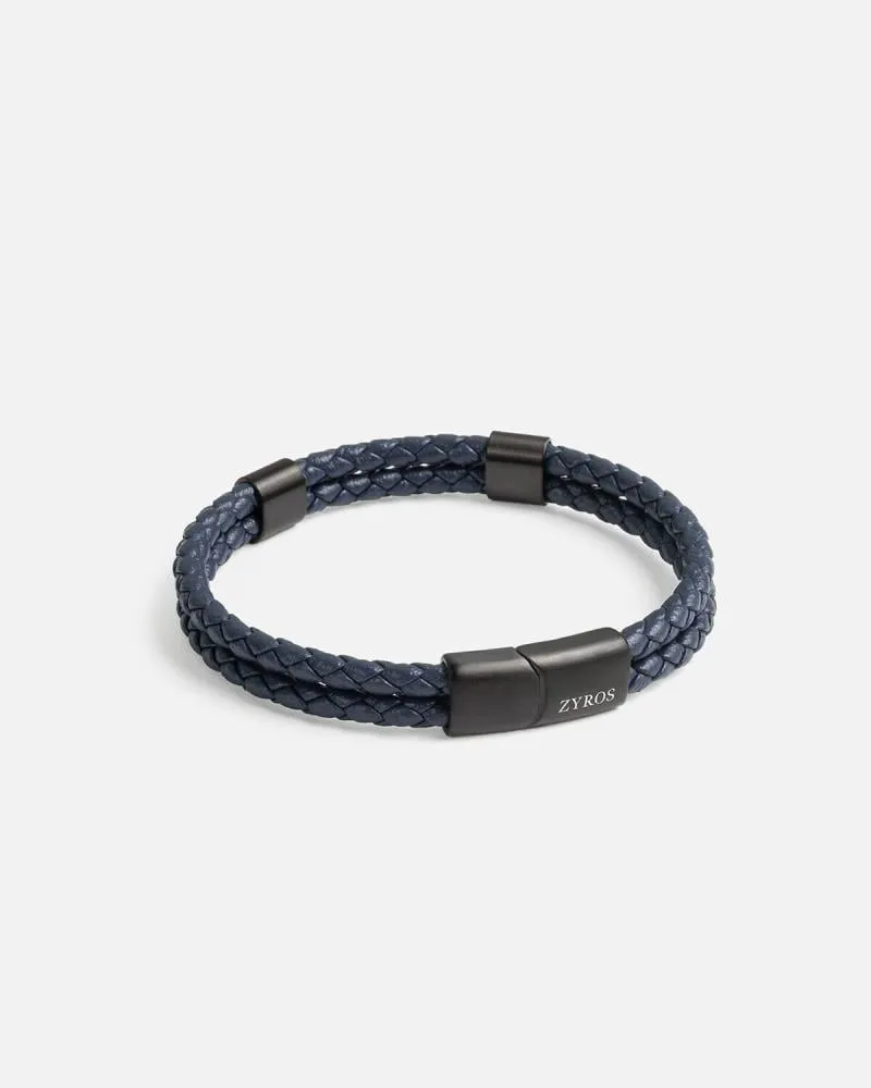 توفير اسوارة رجالية من الجلد باللون الأزرق من زايروس خلال ساعه أو ربما أقل مناسب جداً لتقديمة كهديه