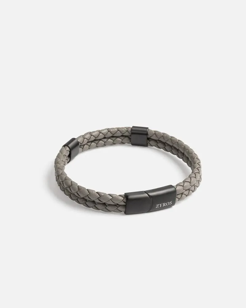 توفير اسوارة رجالية من الجلد باللون الرمادي من زايروس خلال ساعه أو ربما أقل مناسب جداً لتقديمة كهديه