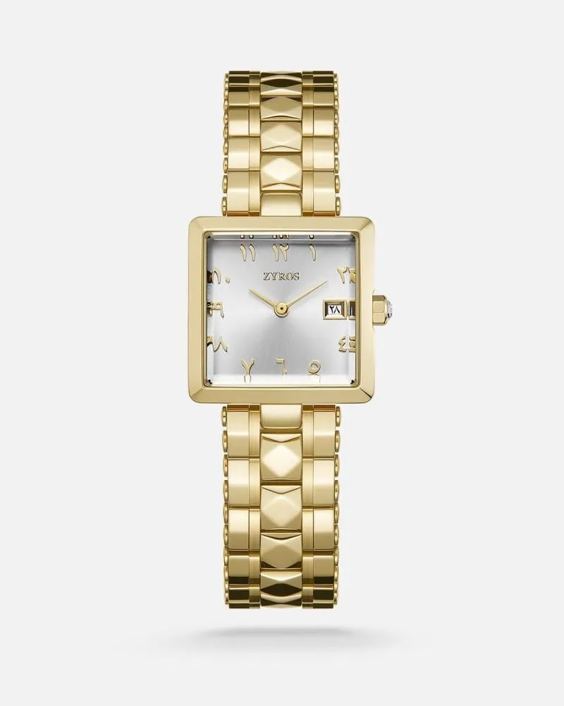 توفير ساعة زمرد النسائية ستيل بلون ذهبي من زايروس خلال ساعه أو ربما أقل مناسب جداً لتقديمة كهديه (بدون تنسيق)