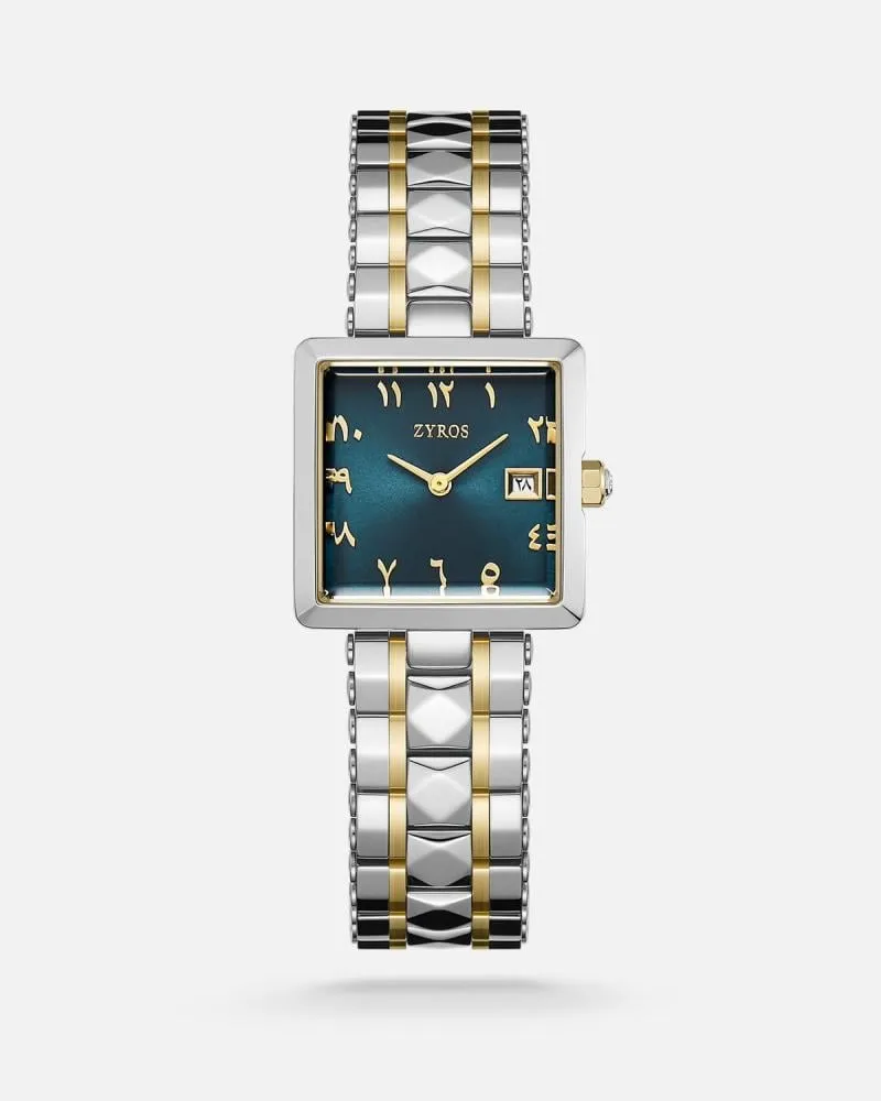 توفير ساعة زمرد النسائية ستيل بلون ذهبي وفضي من زايروس خلال ساعه أو ربما أقل مناسب جداً لتقديمة كهديه (بدون تنسيق)