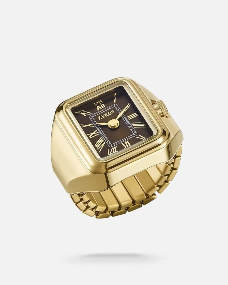 توفير ساعة الخاتم بتصميم مبتكر بلون ذهبي من زايروس خلال ساعه أو ربما أقل مناسب جداً لتقديمة كهديه (بدون تنسيق)