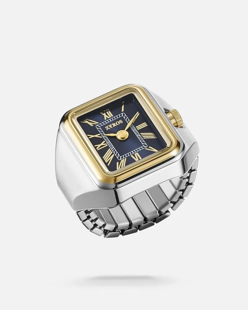 توفير ساعة الخاتم بتصميم مبتكر بلون ذهبي وفضي من زايروس خلال ساعه أو ربما أقل مناسب جداً لتقديمة كهديه (بدون تنسيق)