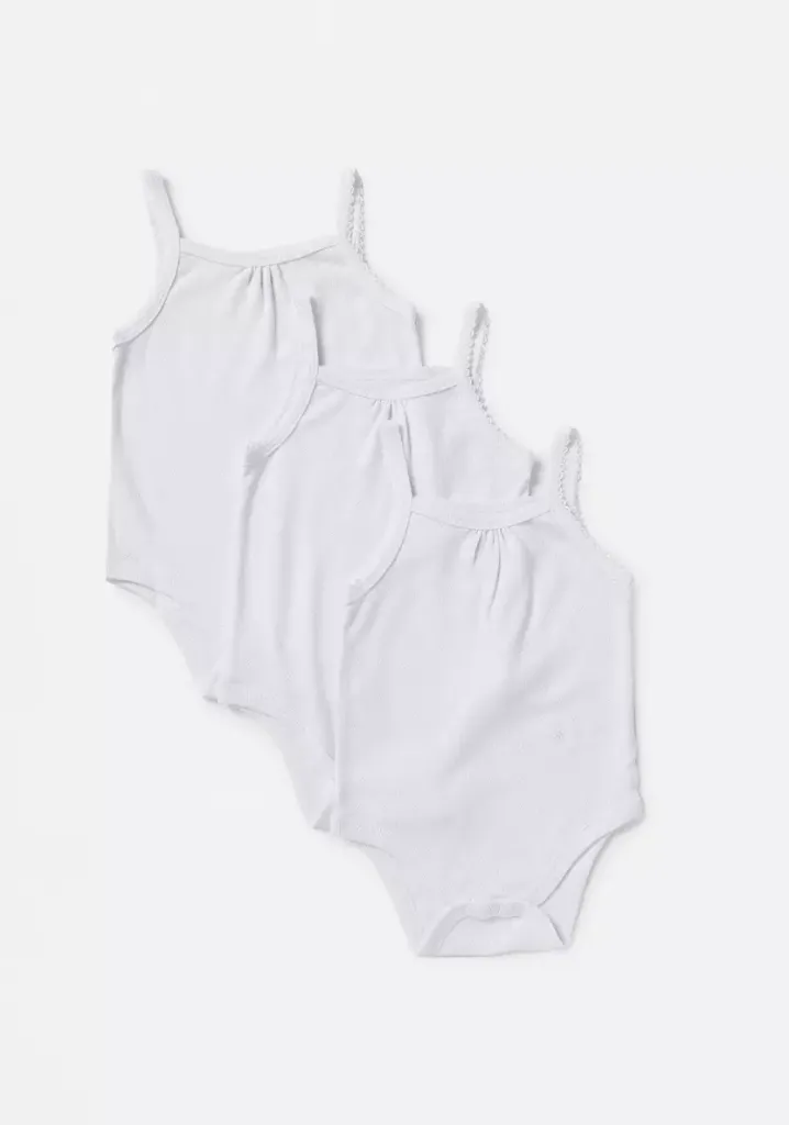 توفير ملابس بودي سوت سادة بأحزمة رفيعة - طقم من 3 قطع ( من ماكس ) خلال ساعه أو ربما أقل مناسب جداً لتقديمة كهديه