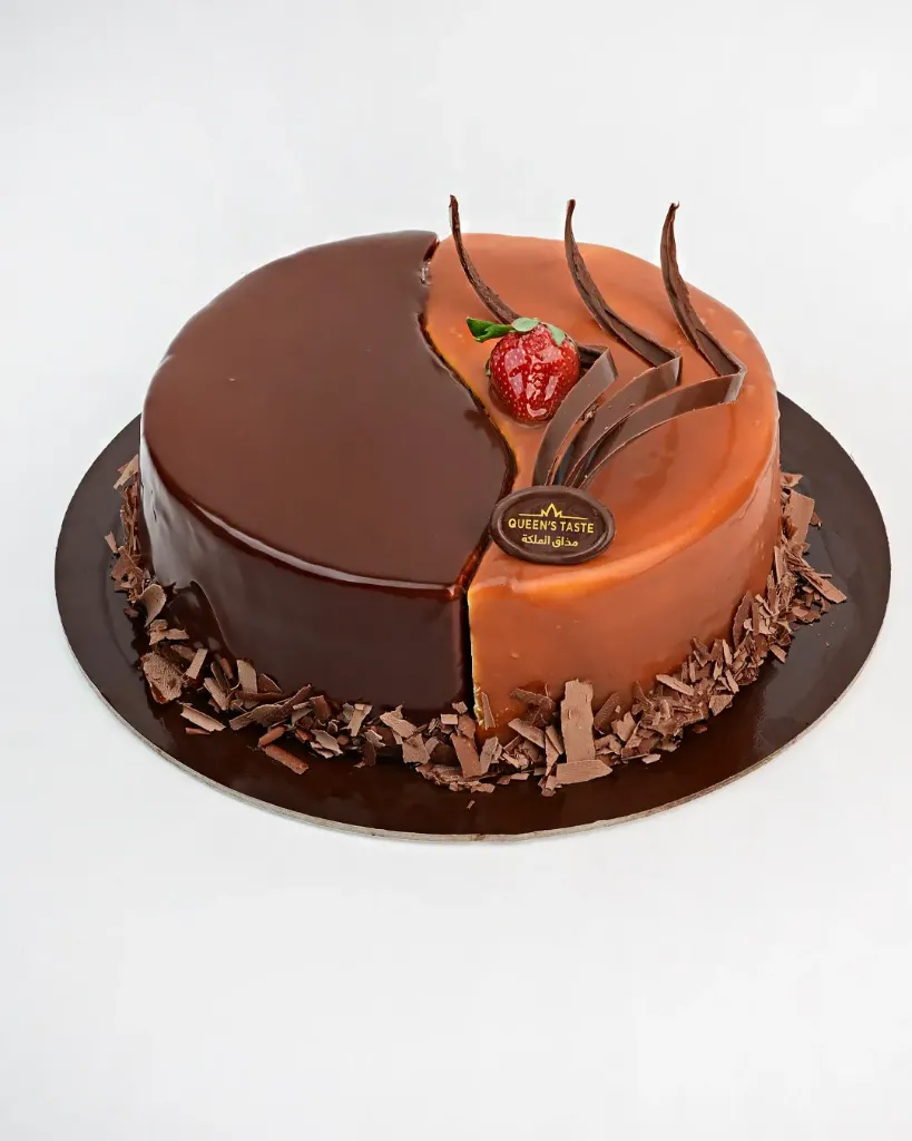 توفير تورتة الشوكولاتة مع الكراميل ( من مذاق الملكة ) خلال ساعه أو ربما أقل مناسب جداً لتقديمة كهديه